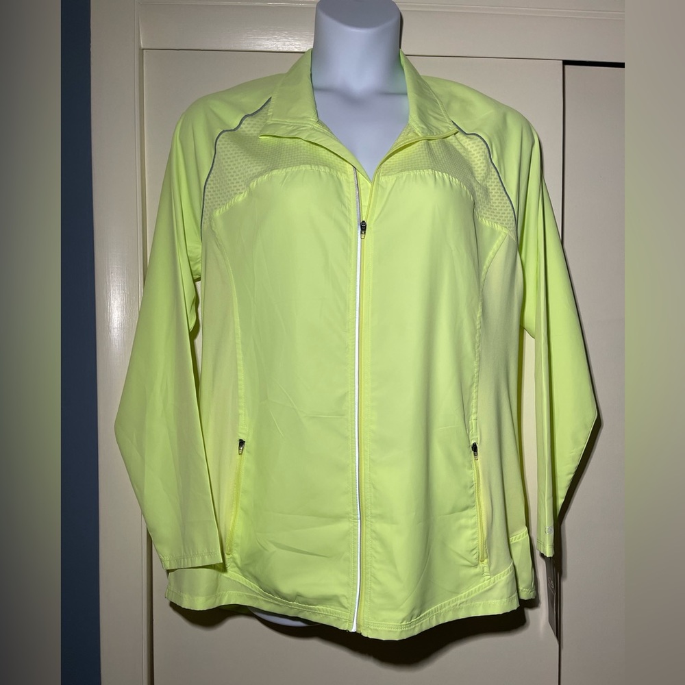 NWTWomen’s Champion Premium DuoDry Jacket lightweight neon yellow reflective XXL